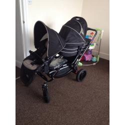 Abc o baby zoom double pushchair/pram