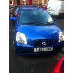 KIA Picanto 56 plate MOT'd until March 2017 BLUE great first car Cheap to run!!