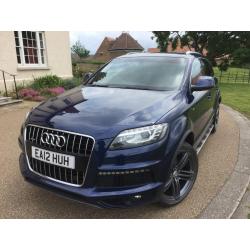 2012 AUDI Q7 3.0 TDI S LINE *FSH, HPI CLR, VGC, GOOD RUNNER, WARRANTY, 7 SEATER, LUXURY AUTO SUV*