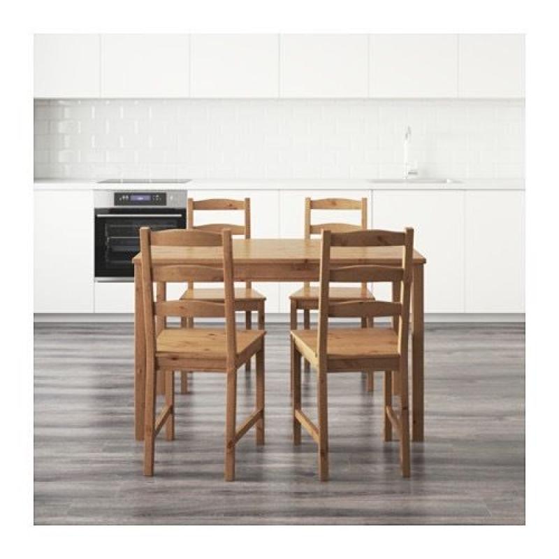 Wood Dining Table and 4 Chairs