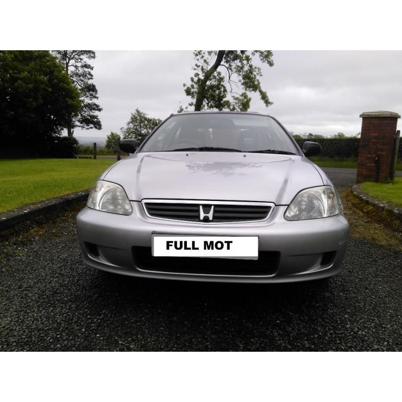 HONDA CIVIC 1.4i AUTOMATIC FULL YEAR MOT 3 DOOR EXCELLENT CONDITION