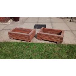 Wooden planter boxes