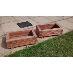 Wooden planter boxes