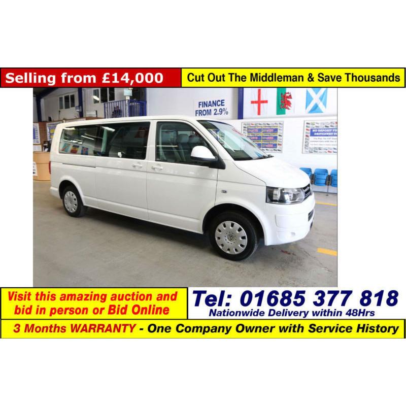 2011 VW TRANSPORTER SHUTTLE T30 SE 2.0TDI 102PS LWB 9 SEAT MINIBUS / VOLKSWAGON