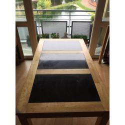 Wood/granite dining table