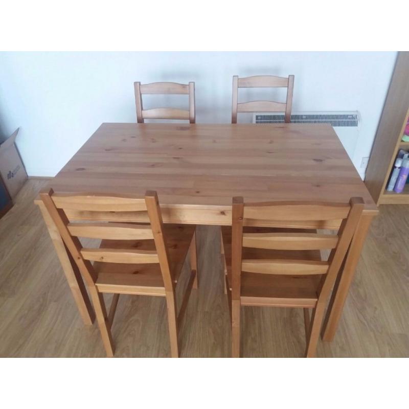 Dining table and 4 chairs