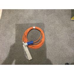 Camping electric power cable for tent or awning brand new 10m long with 4way socket and site plug