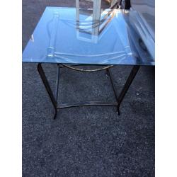 Glass top side/ coffee table