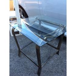 Glass top side/ coffee table