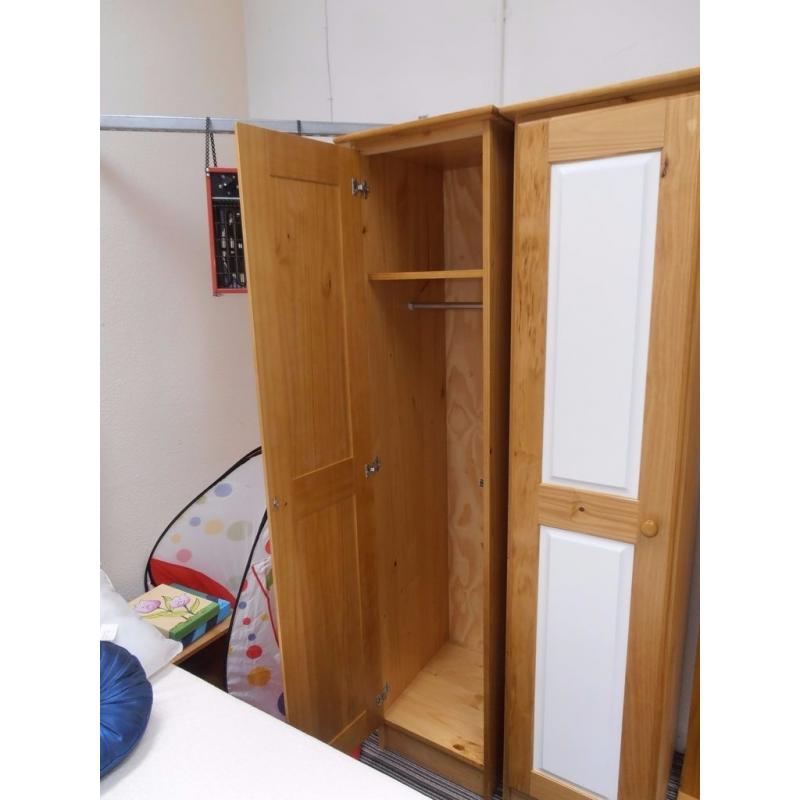1 door pine wardrobe - assembled, local delivery possible