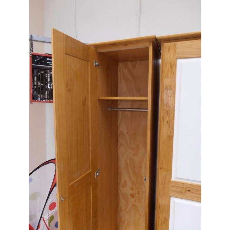 1 door pine wardrobe - assembled, local delivery possible