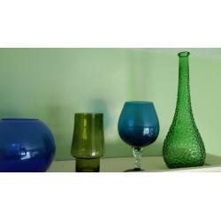 GLASSWARE. BRANDY GLASS AND OTHER DELICATE GLASS DISPLAY ORNAMENTS