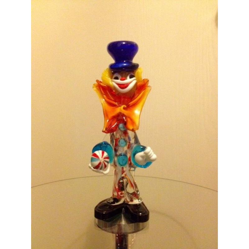 Murano Glass Clown. Blue Hat Clown 3.