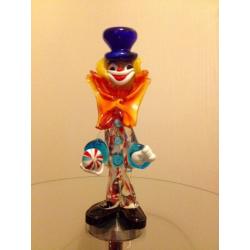 Murano Glass Clown. Blue Hat Clown 3.