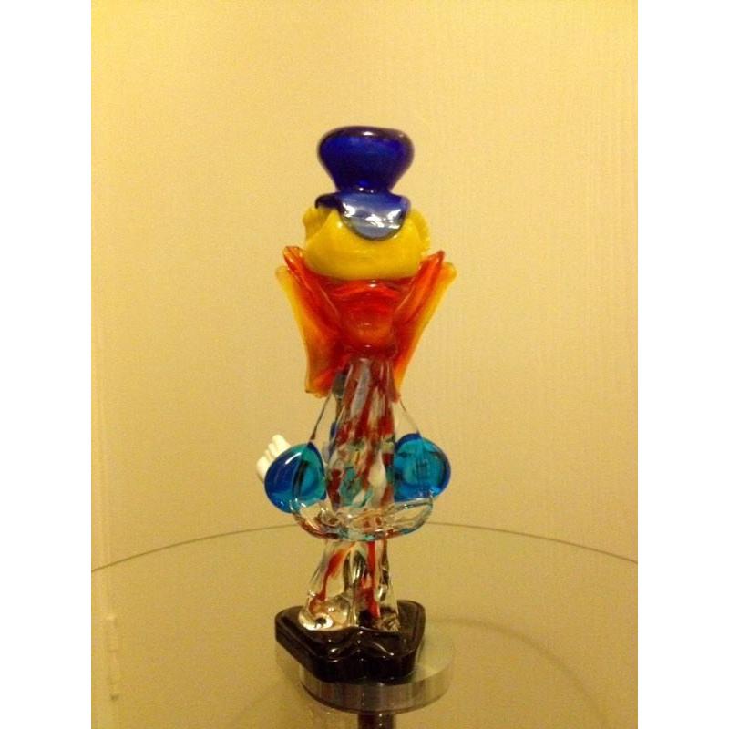 Murano Glass Clown. Blue Hat Clown 3.