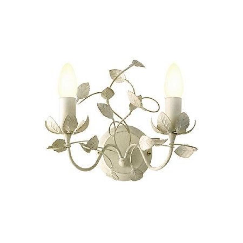 x2 Leaf Cream Double Wall Light