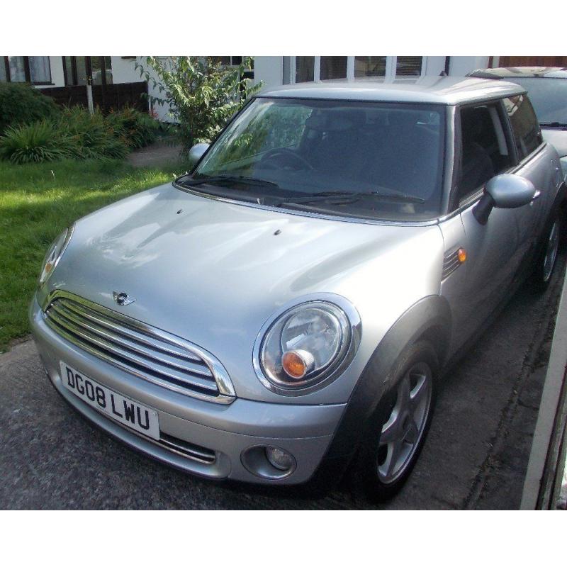 MINI ONE 2008 3 DOOR SILVER MOT 30-05-17 STUNNING CAR