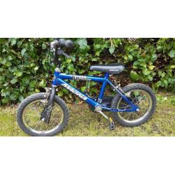 kids 14 inch wheel bike - ages c 3-5 - blue