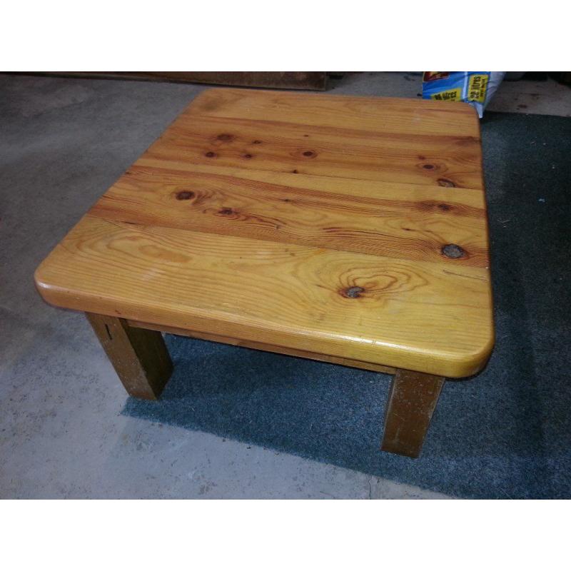 Chunky Solid Wood Side Table