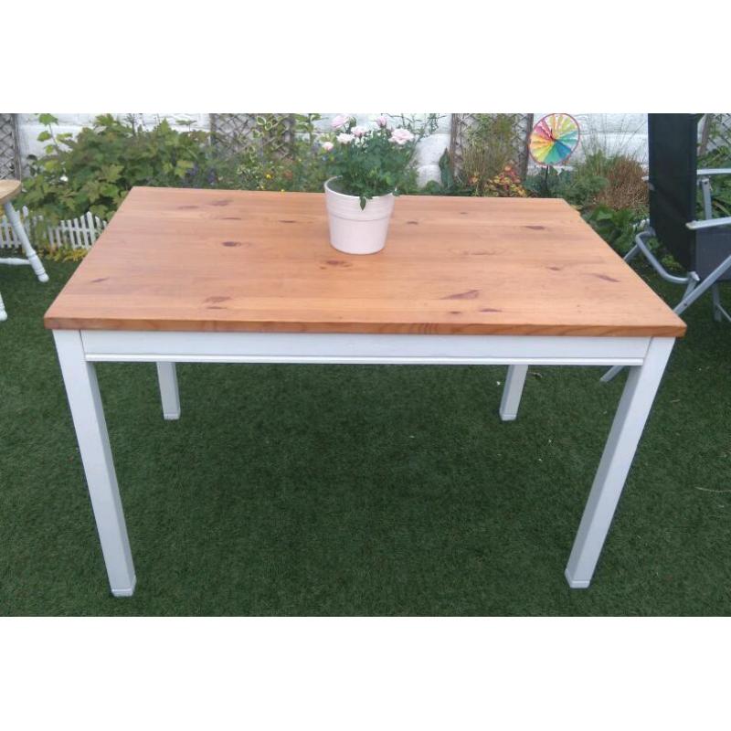 FANTASTIC SHABBY CHIC FARMHOUSE STYLE RECTANGULAR KITCHEN / DINING TABLE