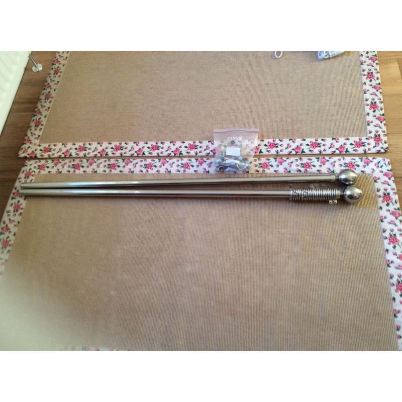 Chrome curtain poles