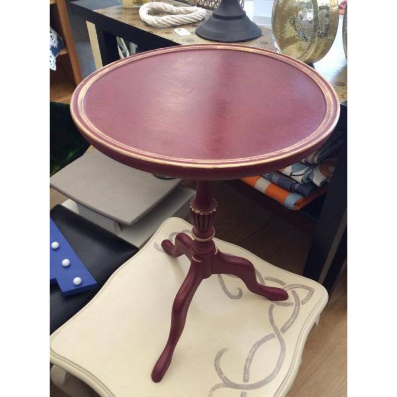 Lovely Little Burgundy Side Table