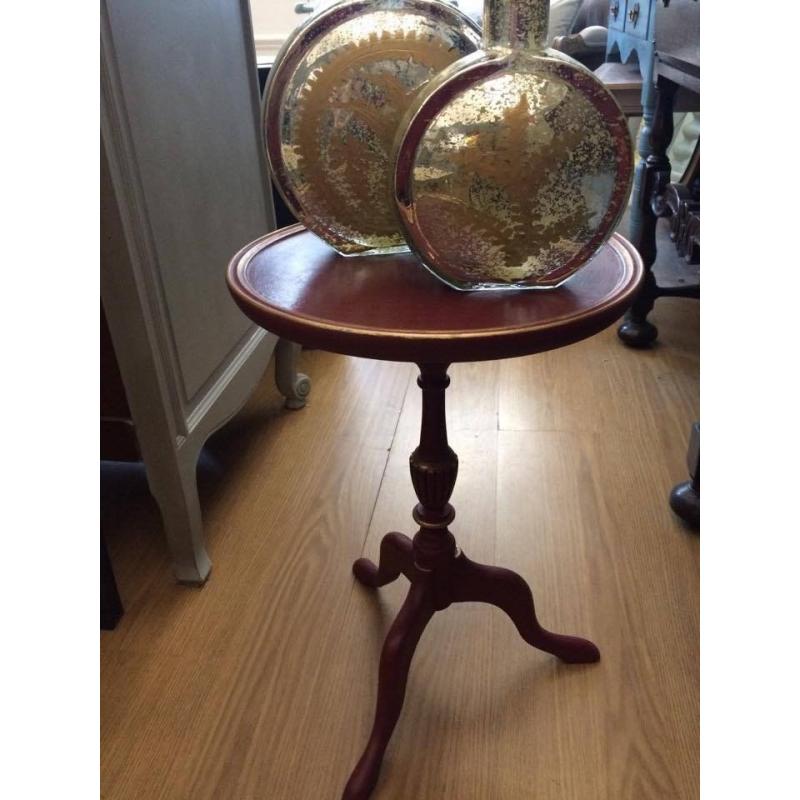 Lovely Little Burgundy Side Table