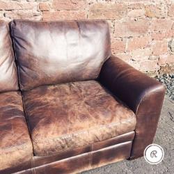 Halo soho brown rodeo leather 2+3 seater sofa set