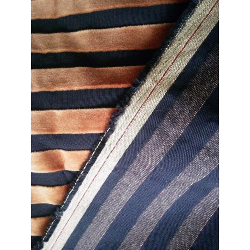 Black/Gold Velvet Fabric for Upholstery or Roman Blind