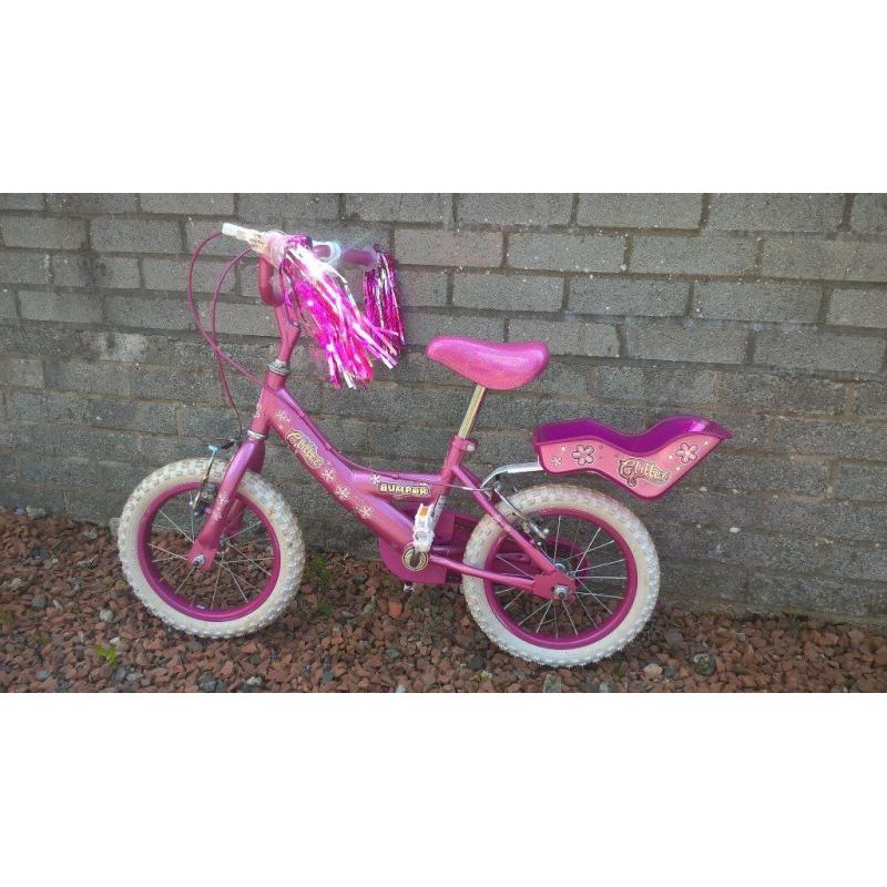 Girls Bike - Lovely Girls Bumper Glitter bike in very good condition