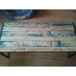 Full size metal and timber coffee table (pallet)