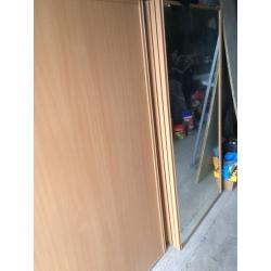 Sliding wardrobe doors and tracks