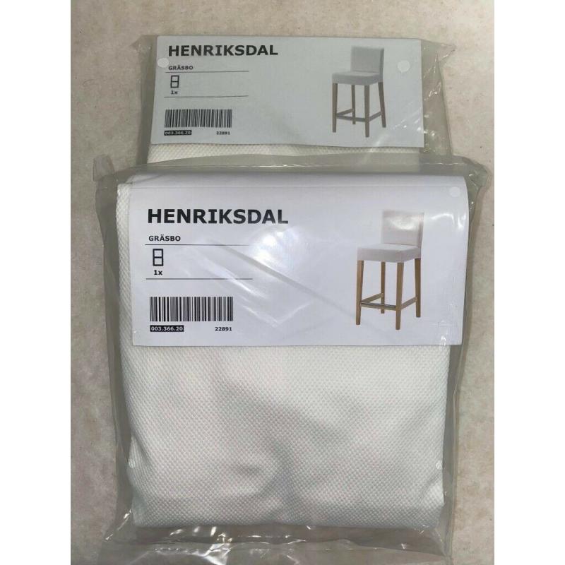 2 x Ikea HENRIKSDAL Bar Stool. RRP ?65 each. 50% off. New covers included.