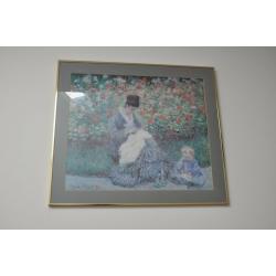 Large Monet Framed Picture 30inches x 27inches - Camille & Child