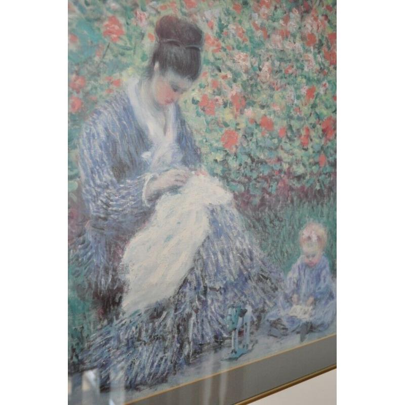 Large Monet Framed Picture 30inches x 27inches - Camille & Child